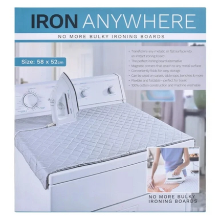 Iron Anywhere Portable Magnetic Ironing Mat Blanket Ironing Board Replacement