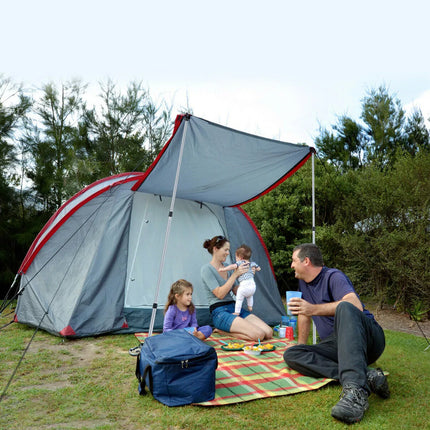 2X Kit Aluminum Camping Tarp Poles Telescoping Tent Pole Adjustable 90cm-230cm ALL set(Poles+Ropes+Pegs+Bags)