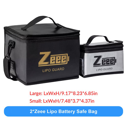 2x Lipo Battery Safe Bag Guard Fireproof Explosionproof for Charge & Storage