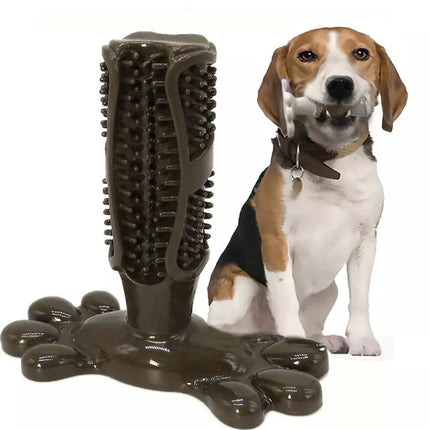 Chocolate L Size Pet Dog Chew Toy Teeth Cleaning Toothbrush