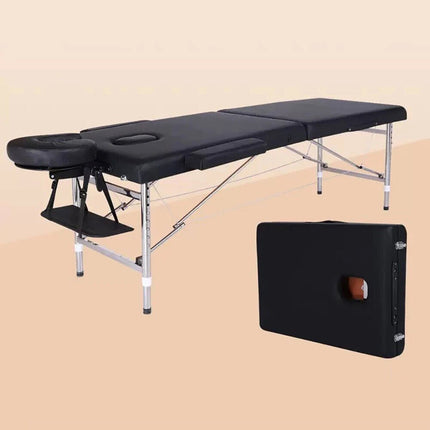 Black Portable Folding Massage Table Bed Beauty Acupuncture Spa Chair Adjustable 180cm