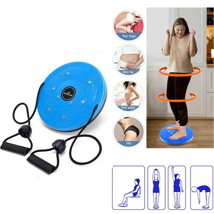 Waistwhisper Disc Ab Twister Board for Exercise Body Shaping Waist Twisting Disc Blue
