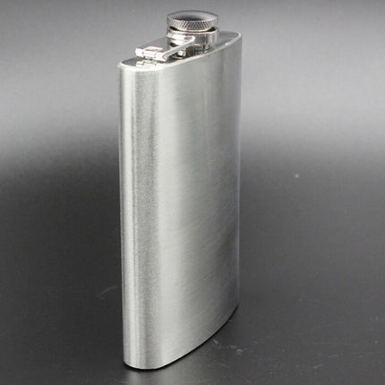 2 X 9oz Stainless Steel Whisky Pocket Flask Hip Liquor Alcohol Bottle