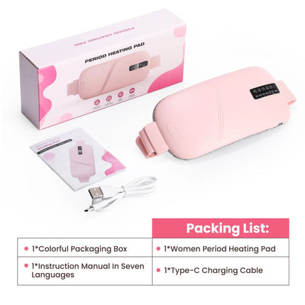 Electric Heating Menstrual Pad Waist Belt Massager For Period Pain Relief Cramps