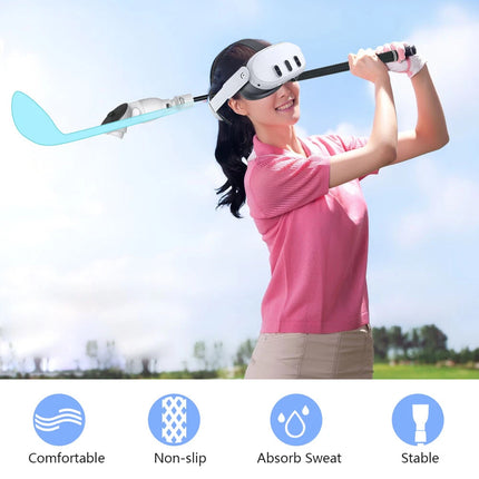 VR Golf Club Handle Game Attachment Compatible With Meta Quest 3 Oculus Quest 2