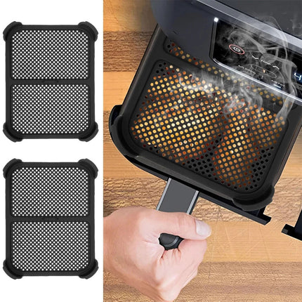 Air Fryer Silicone Splatter Screen, 2-Pack Air Fryer Splatter Screen for Ninja