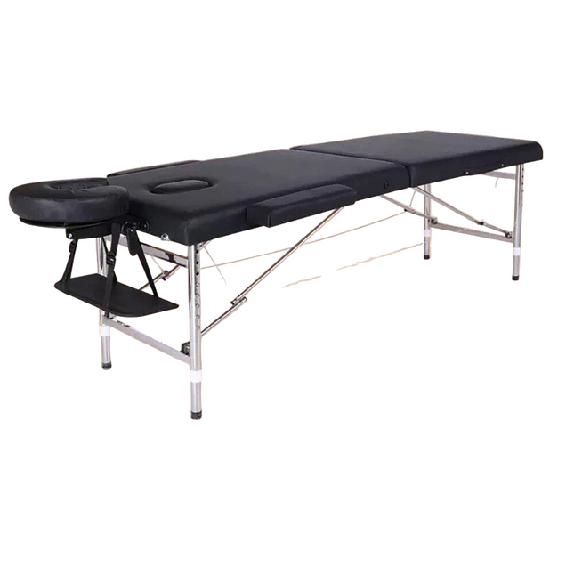 Black Portable Folding Massage Table Bed Beauty Acupuncture Spa Chair Adjustable 180cm