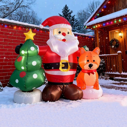 Inflatables Christmas Outdoor Decorations Cute Blow Up for Garden Lawn Xmas Deco