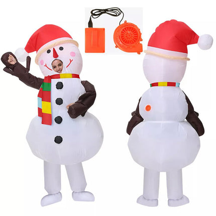 2m Inflatable Snowman Costume Cosplay Adult Xmas Fancy Dress Suit Party
