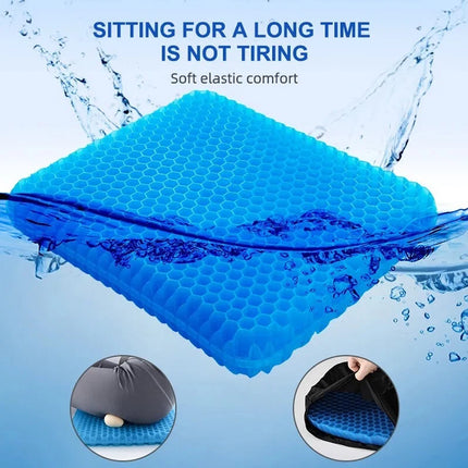 2Pcs Double Layer Honeycomb Seat Comfort Support Cushion Flex Back Spine Pain Relief