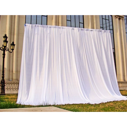 3M/6M Extra Large White Silk Backdrop Curtain Photo Drape Weddings Stage Party