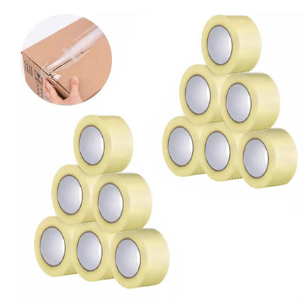 Packing Tape 12 Rolls Package Clear Sticky Sealing Tape 48mm 75M 52UM
