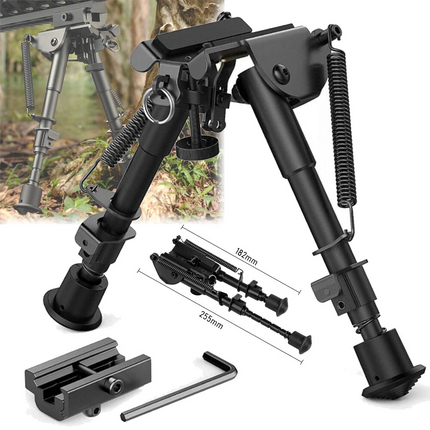 6-9 Inch Foldable Sniper Hunting Rifle Bipod Sling Swivel Shooting Gun Mount