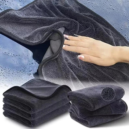 2 Pcs Microfibre Glass Cleaning Cloth Car Towel Window Dish Washing 40*60cm