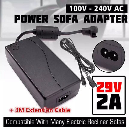 29V 2A AC/DC Power Supply For Recliner Sofa Chair Adapter Transformer Home
