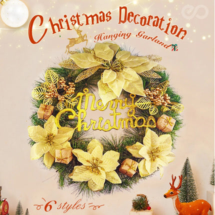 Christmas Xmas Wreath Garland Door Wall Tree Home Hanging Ornament Decor Glitter #5