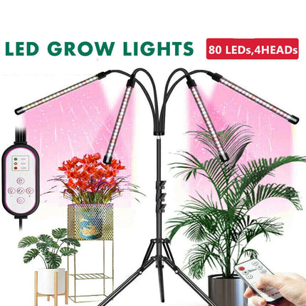 4 Head LED Grow Light Plant Light Panel Growing Plant Veg Flower Indoor Lamp