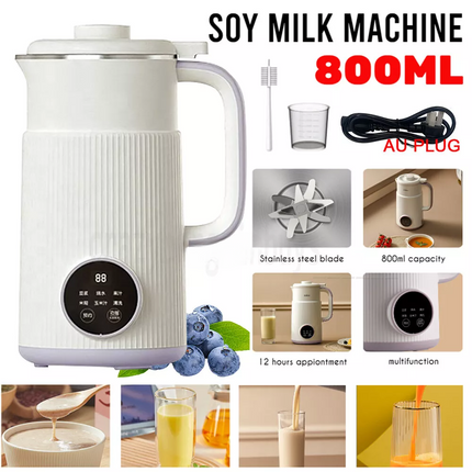 800ml Soy Milk Machine Juicer Automatic Heating Free Filter Soybean Milk Maker