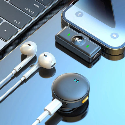 2 Pack Wireless Lavalier Microphone For Phone iPhone ipad Android Vlog Tiktok Q8