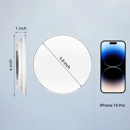 30X Magnifying Makeup Mirror W/ LED Light 360° Adjustable Foldable USB Charging