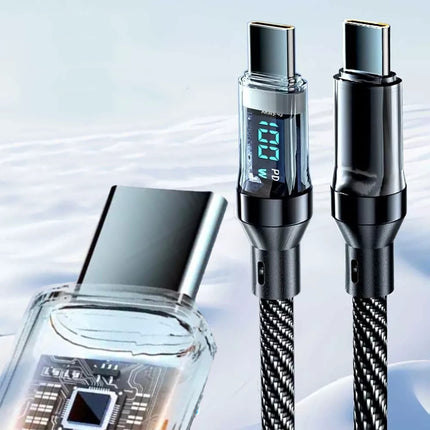 1m Type-C to Type-C Braided 100w Fast Charging Cable Charger Data
