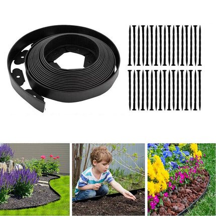 10M Fence Landscape Garden Lawn Edging Border Flexible Plant Grass Barriers