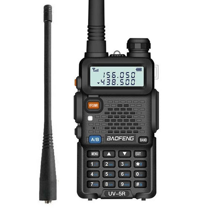 8w LCD Long Range UHF / VHF with Headsets Handheld Two Way Radio Walkie Talkie