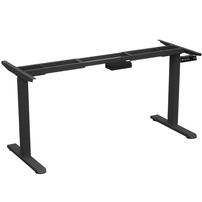 Black Standing Desk Sit Stand Motorised Height Adjustable Table Frame Only