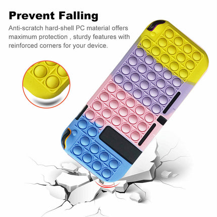 Nintendo Switch Console “Pop It” Stress Relief Case Cover Blue & Pink & Purple & Yellow