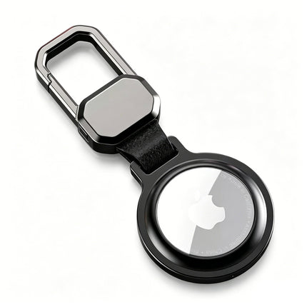 For Apple AirTag Heavy Duty Metal Case Air Tag Shell Shockproof Cover Black