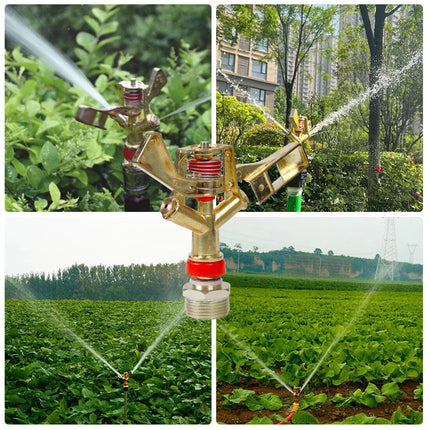 5x 360° Adjustable Impact Sprinkler Spray Lawn Large Area Water Irrigation Tool