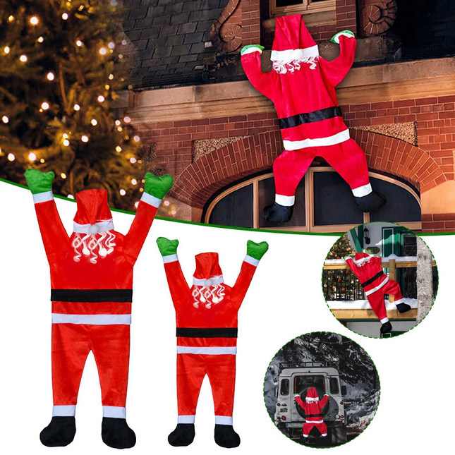 Climbing Hanging Santa Claus Christmas Outdoor Window Decoration Xmas Props