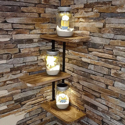 3 Tier Ledge Corner Shelf Modern Floating Wall Shelves Storage Display Shelving