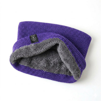 For Women Men Neck Warmer Tube Winter Knitted Scarf Thermal Warm Thicken Chunky Blue