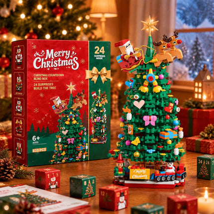 Advent Calendar 2026 Christmas Tree Building Blocks 24 Days Countdown Set