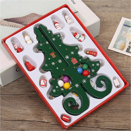 Mini Christmas Tree 3D DIY Wooden Trees Festival Home Party Table Desk Decors