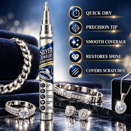 3Pcs Silver Jewellery Repair Pen,Silver Jewelry Repairs Touch-Up Pen,Chrome Marker