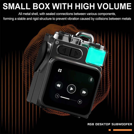 Wireless Bluetooth Speaker with LED Display Screen 360° Stereo Smart App Control