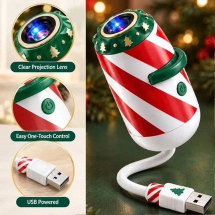 Merry Christmas Car Interior Projector Light USB Holiday Lamp 24 Patterns