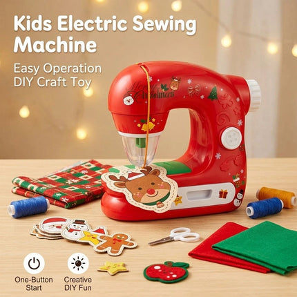 Mini  Electric Sewing Machine Toy Boost Creativity DIY Christmas Gifts