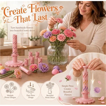 3D Printed Modular Clay Bloom Maker Clay Bloom Shaping Sleeves Gift Making