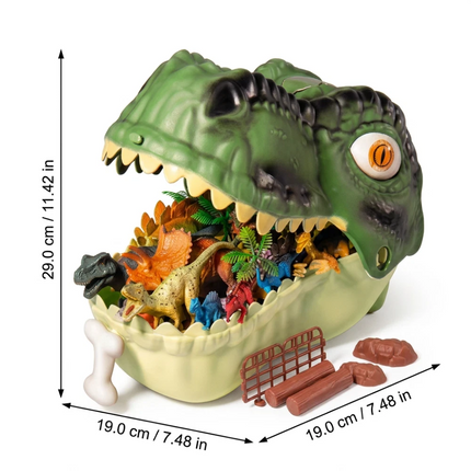 46Pcs Realistic Dinosaur Figure Playset with Eggs Trees,Dinosaur Toys