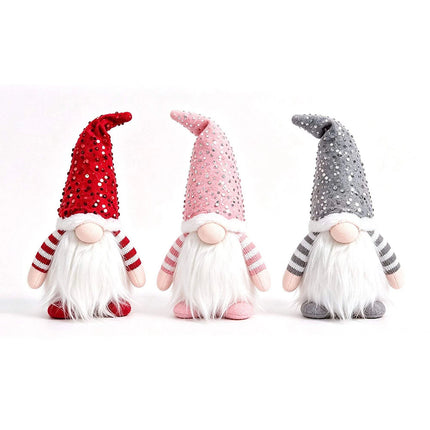 Christmas Gnomes Light Up Christmas Decorations Plush Goblin Set