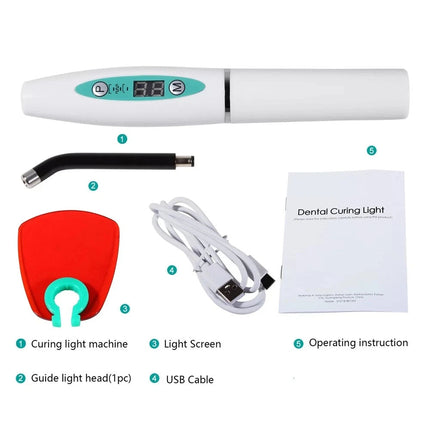 Rechargeable UV Dental Wireless Cordless LED Curing Light Lamp Machine 2200mAh