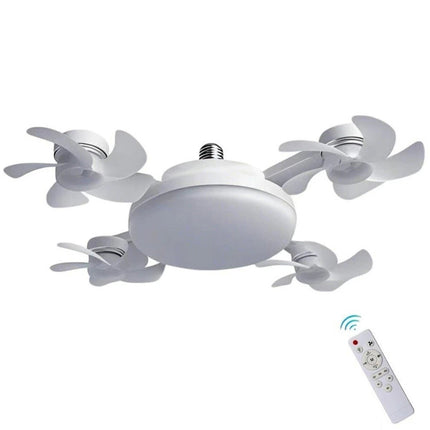 E27 LED Ceiling Fan Light Dimmer Function Ceiling Light Drone Shaped Fan 50cm