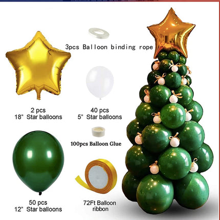 96PCS Christmas Latex Balloon Garland Arch Kit Xmas Tree Party Decorations