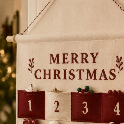 Fabric Christmas Countdown Calendar Hanging Advent Calendar Christmas