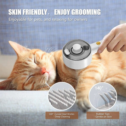 White Spritz Defur Comb For Cats Pet Dog Water Steam Brush Spray Comb For Grooming