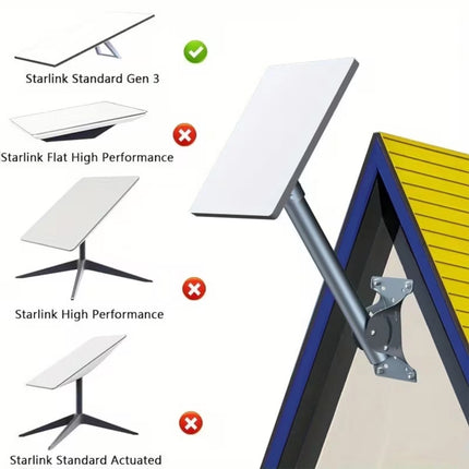 Gen 3 Mount for Starlink, Adjustable Wall /Roof Mounting Kit Compatible with V3