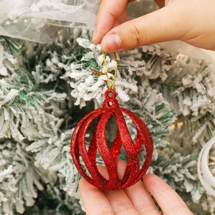 6Pcs 6cm Christmas Ball Ornaments Holiday Home Decoration